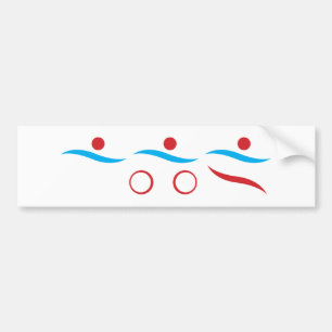 Adesivo Para Carro Ilustração legal do logotipo do Triathlon