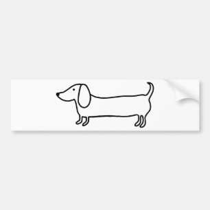 Adesivo Para Carro Ilustração preta transparente do dachshund