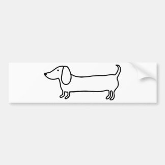 Adesivo Para Carro Ilustração preta transparente do dachshund