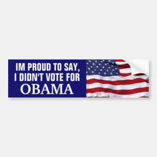 ADESIVO PARA CARRO IM ORGULHOSO DIZER, EU NÃO VOTEI PARA OBAMA