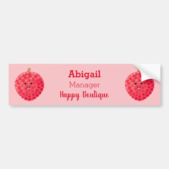 Adesivo Para Carro Imagem de desenho animado de liso rosa-claro (Frente)