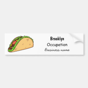 Adesivo Para Carro Imagem de desenho animado do Taco
