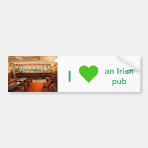 Adesivo Para Carro Imagem do Irish Pub para o Bumper Sticker