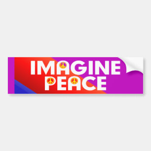 Adesivo Para Carro imagine a paz