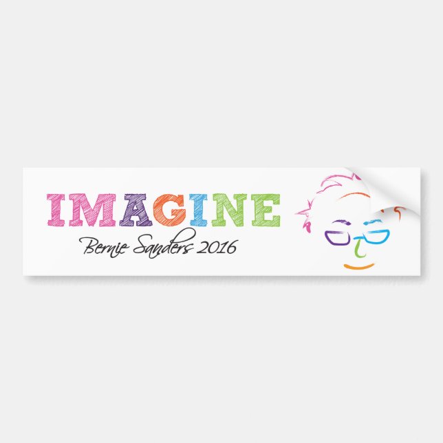 Adesivo Para Carro Imagine as máquinas de lixar 2016 de Bernie (Frente)