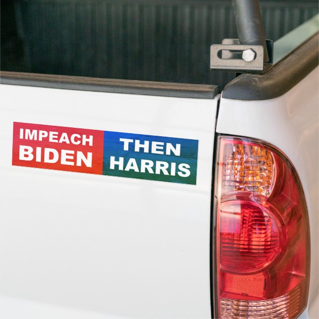 Adesivo Para Carro Impeach Biden Then Harris (No caminhão)