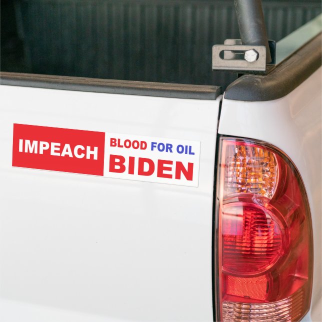 Adesivo Para Carro Impeach Blood para óleo Biden (No caminhão)