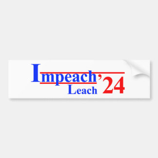 Adesivo Para Carro Impeach Leach '24 Bumper Sticker