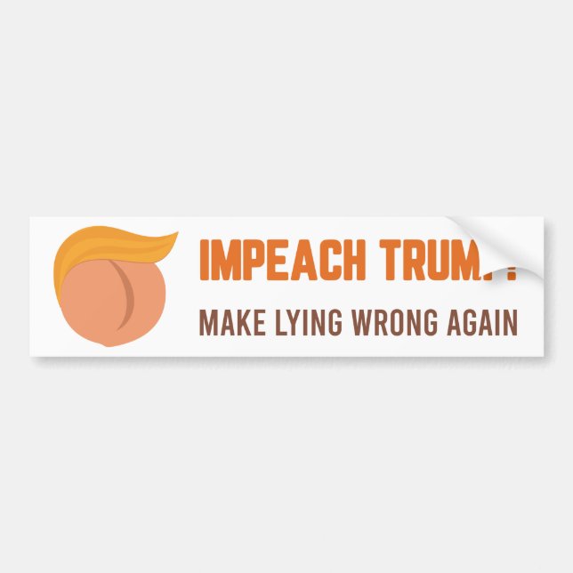 Adesivo Para Carro Impeach Trump - Torne a Mentira Errada Novamente (Frente)