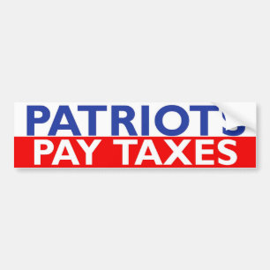 Adesivo Para Carro Impostos do pagamento dos patriotas