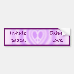 Adesivo Para Carro Inale a paz. Expire o amor