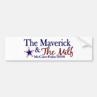 Adesivo Para Carro Independente e Milf (McCain Palin 2008)