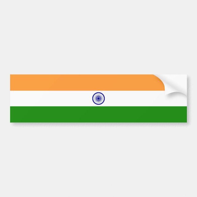 Adesivo Para Carro India - bandeira nacional indiana (Frente)