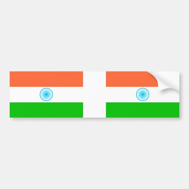 Adesivo Para Carro INDIA Carflag, sticker (Frente)