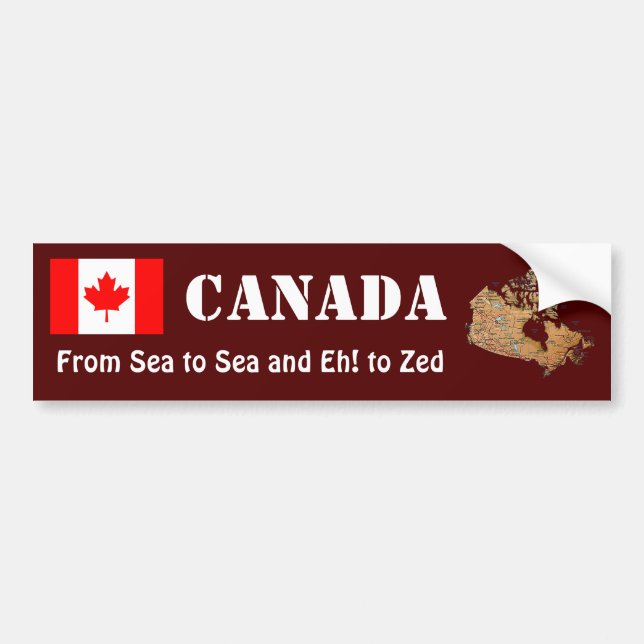 Adesivo Para Carro Indicador Canadá + Bumper Sticker (Frente)