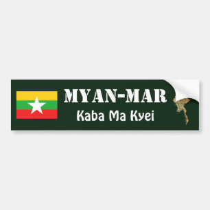 Adesivo Para Carro Indicador Myanmar + Bumper Sticker