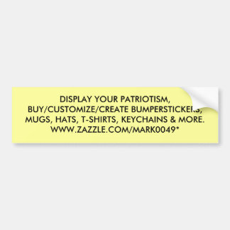 ADESIVO PARA CARRO INDIQUE SEU PATRIOTISMO, BUY/CUSTOMIZE/CREATE B…
