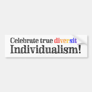 Adesivo Para Carro Individualismo verdadeiro da diversidade