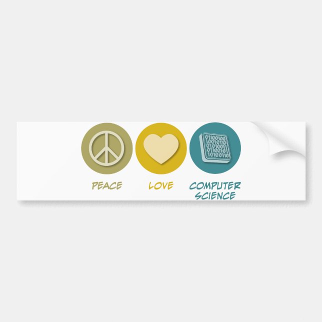 Adesivo Para Carro Informática do amor da paz (Frente)
