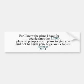 Adesivo Para Carro Inspirational Jeremiah 29:11