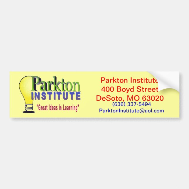 ADESIVO PARA CARRO INSTITUTO PARKTON (Frente)