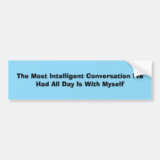 Adesivo Para Carro Intelligent Conversation Bumper Sticker