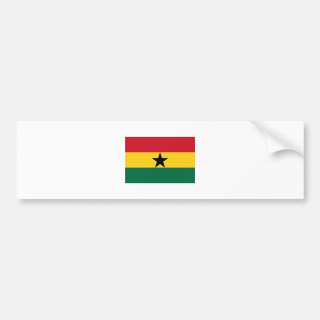 Adesivo Para Carro International da BANDEIRA de Ghana (Frente)
