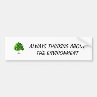 Adesivo Para Carro intitulado, SEMPRE PENSANDO SOBRE O AMBIENTE