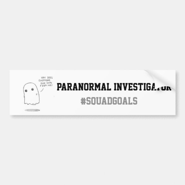 Adesivo Para Carro Investigador Paranormal Bumpersticker (Frente)