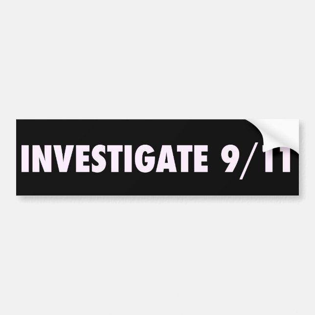 Adesivo Para Carro Investigue 911 Bumpersticker (Frente)