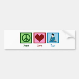 Adesivo Para Carro Ioga do amor da paz