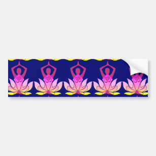 Adesivo Para Carro Ioga espiritual da flor de OM Namaste Lotus no