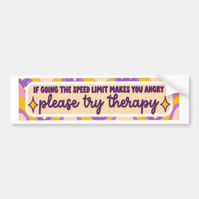 Adesivo Para Carro Ir ao limite de velocidade faz você ficar zangado, (Frente)