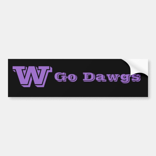 Adesivo Para Carro Ir para Dawgs Bumper Sticker (Frente)