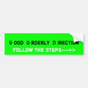 Adesivo Para Carro Irection do ood O rderly D de G