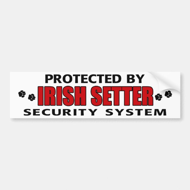 Adesivo Para Carro Irish Setter Security (Frente)