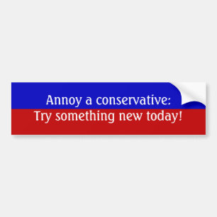 Adesivo Para Carro Irrite um conservador: Tente algo novo hoje!