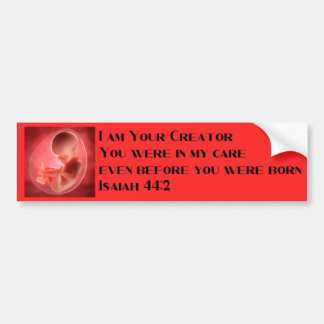 Adesivo Para Carro Isaiah 44:2 Pro Life Bumper Sticker