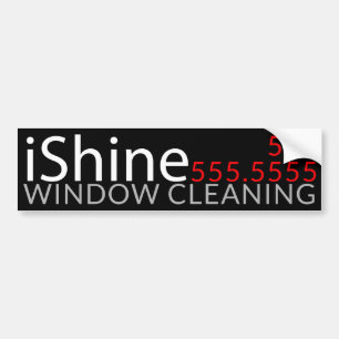 Adesivo Para Carro iShine. Promocional da limpeza da casa da limpeza