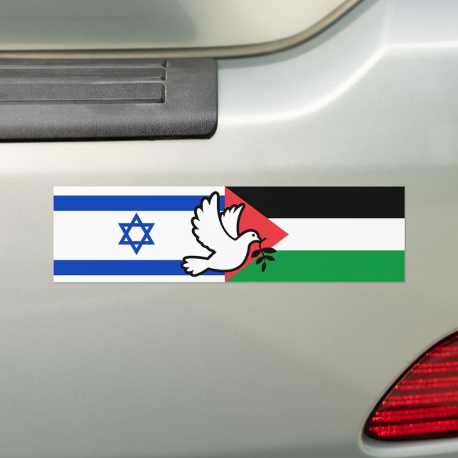 Adesivo Para Carro Israel Bandeira Palestina Bandeira Cessar-Fogo Paz (No carro)