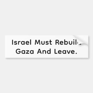 Adesivo Para Carro Israel Build Gaza & Leave Hankamer Artjunkhaus Art