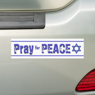 Adesivo Para Carro Israel reze pela paz, fontes grandiosas