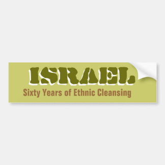 Adesivo Para Carro ISRAEL sessenta anos de limpeza étnica Bumperstick