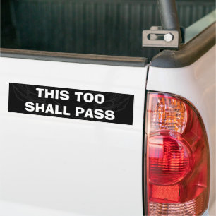 Adesivo Para Carro "Isso também vai passar" citação inspiradora
