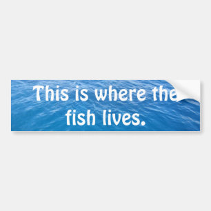 Adesivo Para Carro Isto é o lugar onde o peixe vive