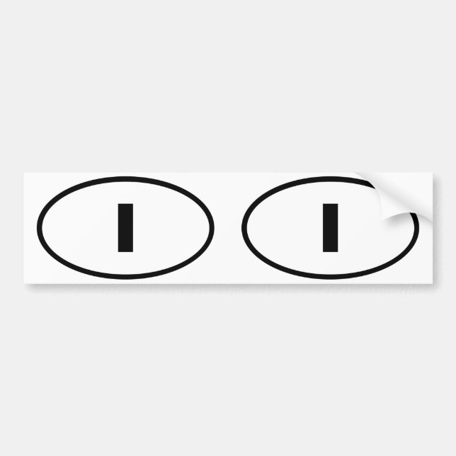 Adesivo Para Carro Itália - I - Voval europeu (Frente)