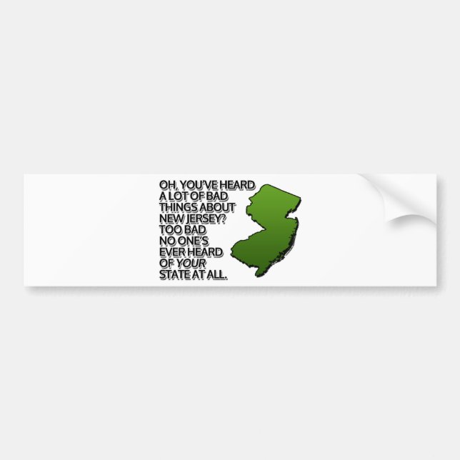 Adesivo Para Carro Já ouviu muitas coisas ruins sobre o NJ? (Frente)