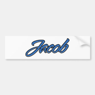 Adesivo Para Carro Jacob Name blue Aufkleber Sticker Autoaufkleber