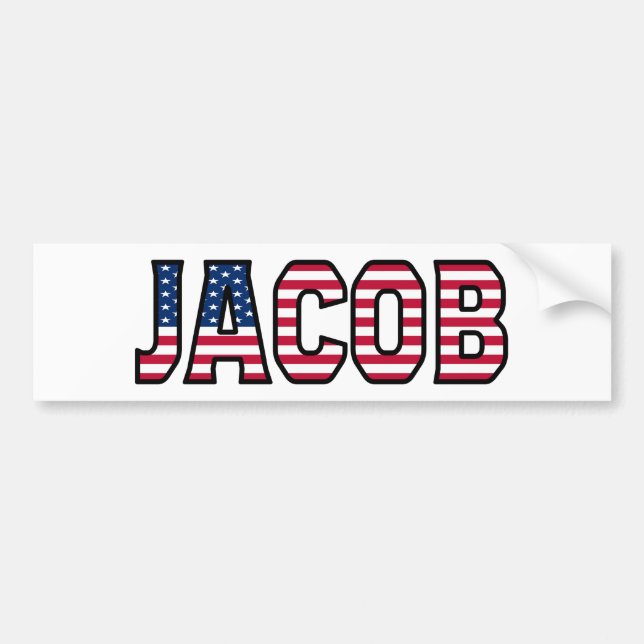 Adesivo Para Carro Jacob Name Vorname USA Aufkleber Sticker Auto (Frente)