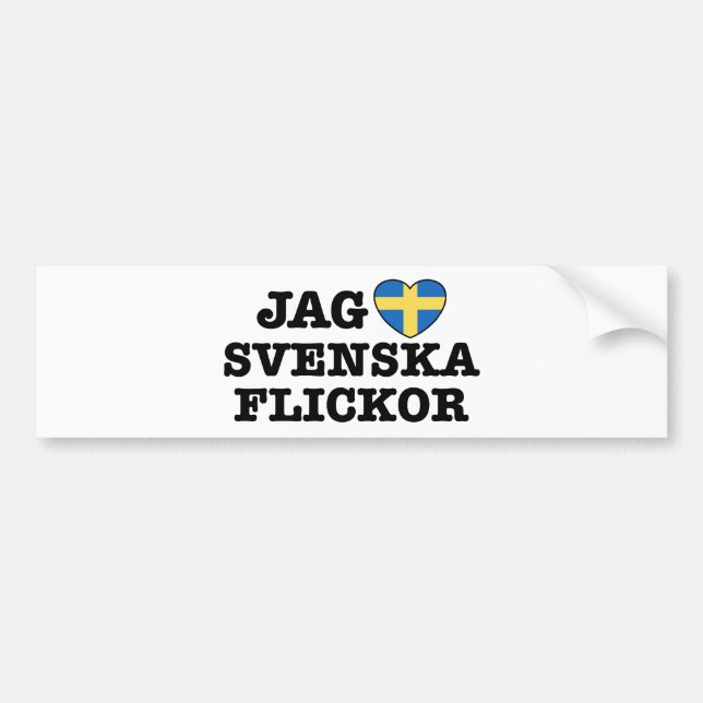 Adesivo Para Carro Jag Svenska Flickor (Frente)